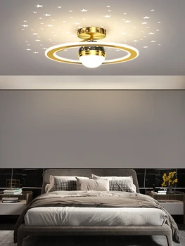 Светлина в спалнята си проста модерна луксозна лампа за кабинета на тавана лампа на нощното небе в скандинавски стил за главната спалня