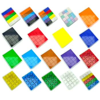 Magentic Building Block Cube Учебни помагала по математика, очите улов магнити, Геометрични квадрат за деца, 20 бр/компл.