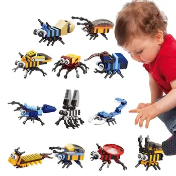 Динозавър Оса Модели на Зодиака градивните елементи на 3D Модели на животни Тухли с Играчките за ранно обучение На децата с Подаръци за Рожден Ден