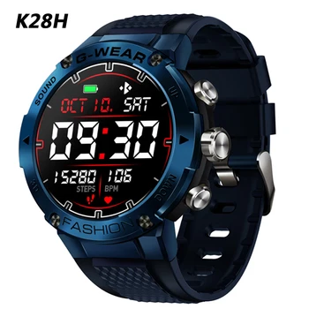 K28H Модерни Спортни Умен часовник 1,32 инча 22 мм За Мъже BT5.0 Покана Кислород Музикален плеър, Фотоапарат Водоустойчив Часовник дълги периоди на изчакване За Android