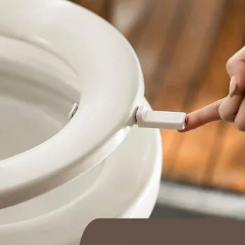 Преносим Лифт за седалката на Тоалетната чиния в Скандинавски Стил Проста Бяла Капак на Тоалетната чиния Удобна Дръжка Капак на Тоалетната чиния, Аксесоари за баня 2023