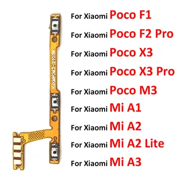 Оригиналът е За Xiaomi Mi Pocophone Poco F1 F2 X3 M3 Pro A1 A2 A3 Lite Бутон за Регулиране на силата на звука на Захранването Ключ Гъвкав Кабел, Резервни Части
