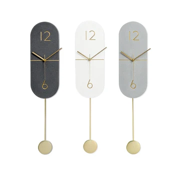 Стенен часовник в скандинавски минималистичном стил, Творчески художествени часове, Просто украса за кухнята, хола, Луксозни Безшумни часовници, Стенни часовници с модерен дизайн