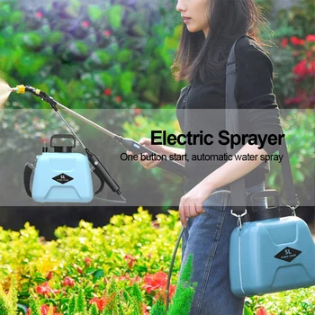 Електрическа пръскачка с Обем 5 л, USB-акумулаторна градински пръскачки, Телескопична дръжка, 2 режима на
