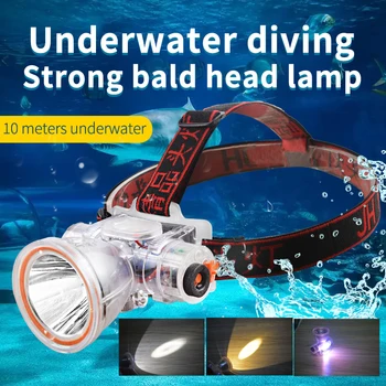 Led силна светлина хваща море под водата, професионална супер ярки зарядно устройство ще захранване на фаровете за гмуркане