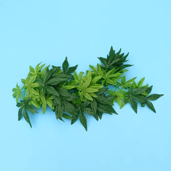 терариум за растения с имитация на влечуги 12 инча от ратан и листа с вендузата за украса на околната среда на