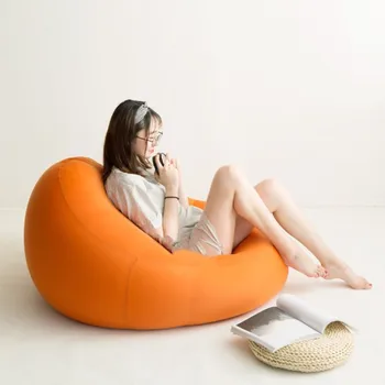 Мързелива плат за дивана във формата на круши от стиропор Ins Прост диван-чанта за хол, спалня, тераса, разтегателен може да се свали и пере