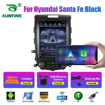 9,7-инчов авто радио Tesla Style 2 Din Android за Hyundai Santa Fe, черен, стерео, авто мултимедиен плейър, DVD, GPS-навигация
