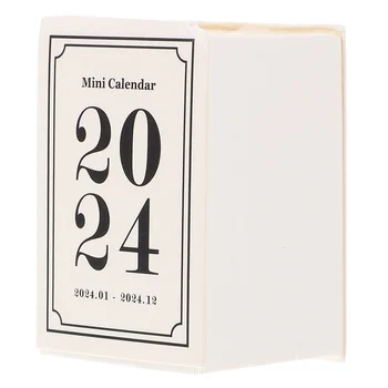 Мини-календар със сълзи, Офис Подарък за принадлежност към 2024 година, Малък Джобен тенис на Случайни декор За дома, Мини-поставка за мольберта