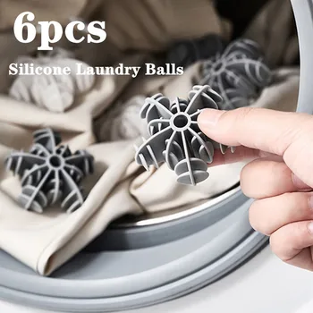 Силиконови топки за пране, за Многократна употреба Топки за пране със защита от entanglements, Перална машина за почистване на дрехи, Препарат за премахване на козината на домашни любимци