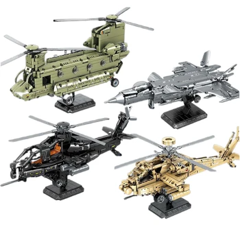 2023 Военен Хеликоптер, Модел Изтребител, градивните елементи на AH-64 J-20 CH-47, Военен Самолет, Тухли, за Втората световна война, Армията играчка ВВС