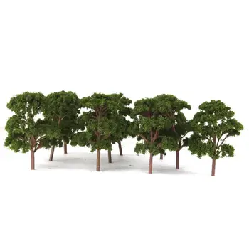 10 бр. Тъмно зелена Модел Banyan Tree Влак на Жп пейзаж 1:75 ХО