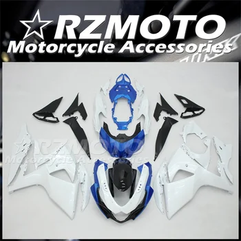 Нов комплект Обтекателей мотоциклет ABS за Suzuki GSX-R1000 K9 2009 2010 2011 2012 2013 2014 2015 2016 По поръчка в Бяло и синьо