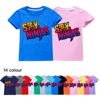 Забавна риза SPY NINJA, Детски топ тениска с къси ръкави за момчета, Лятна тениска За момичета, Модни дрехи, Риза Принцеса, тениски с изображение