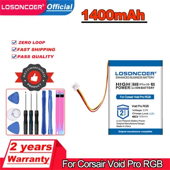Батерия LOSONCOER 1400 ма За слушалки Corsair Void Pro RGB За Bluetooth