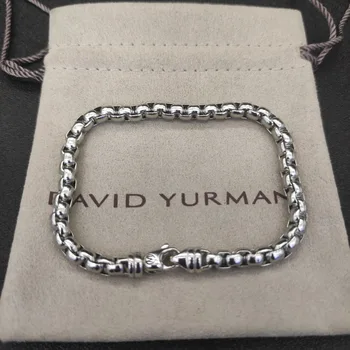David Yurman Клас 5 мм гривна-верига в кутия Празничен подарък за парти Безплатна доставка с логото на