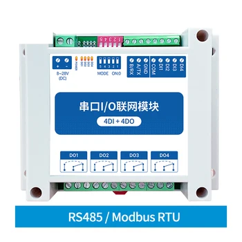 MA01-AXCX4040 4DI + 4DO Modbus RTU Индустриален Клас Мрежов модул входно-изходни със Сериен порт Интерфейс RS485 4 Излизане на Ключа