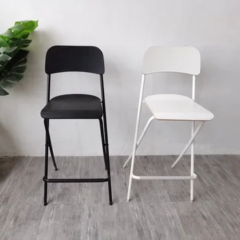 Бар стол, извит дървен бар стол, бар стол сгъваем, в минималистичен стил, скандинавски свободно време
