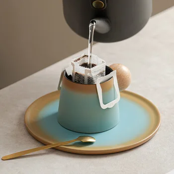 Керамичен комплект чаши кафе на креативна чаша за следобеден чай с висококачествена чаша за кафе лате домашна чаша за малка нежна чаша за вода