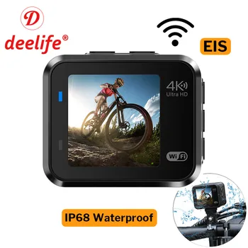 Екшън-камера Deelife 4K, WiFi, спортна камера със стабилизатор, водоустойчив