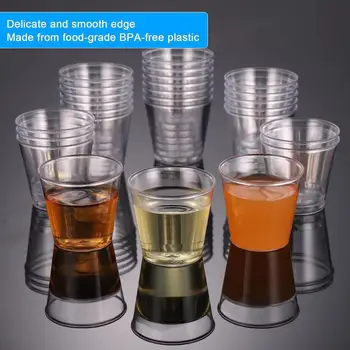 Чаша 100шт 30 мл Чаша за напитки за Многократна употреба Прозрачни Чаши за напитки и Леки штабелируемые чаши за вода за домашни партита