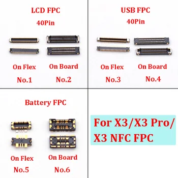 2-10 бр. LCD дисплей, гъвкав конектор за Xiaomi POCO X3/X3 Pro, NFC, USB зарядно устройство, пинов конектор за зареждане на Батерията