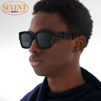 Реколта квадратни слънчеви очила За мъже 2023, Луксозни Маркови дизайнерски Ретро-правоъгълни Слънчеви Очила За жени, Модни правоъгълни слънчеви очила за мъже