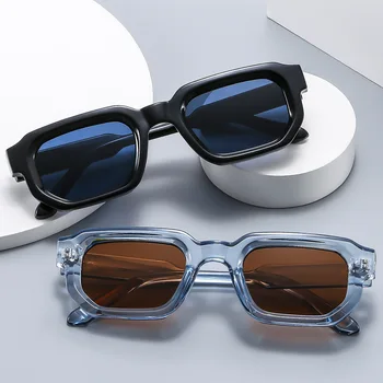 2023 Кв. Висококачествени Луксозни Слънчеви Очила в Ретро-Малка Рамка Модни Очила За Жени И Мъже UV400 Цвят Gafas De Sol Метални Панти