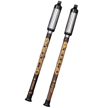 Китайски Бамбук флейта в клетката с електрически тунер Bawu No Case Китайски елементи с Висококачествено Флейта Народен дървен музикален духов инструмент