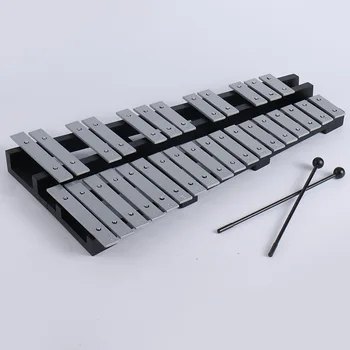 Професионален 30-дъга, определени за ксилофона Glockenspiel Bell, ударен инструмент с чанта за носене, барабанни пръчки за деца и възрастни