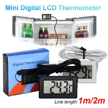 Мини Цифров термометър С водоустойчив сензор LCD Влагомер Сензор за измерване на влажност на Вътрешния Хладилник Аквариумный Уред