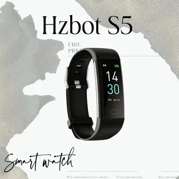 Умни часовници за мъже S5 Sport Smart Band, водоустойчив спортен часовник за проследяване на сърдечната честота, Hzbot Smarrtwatch