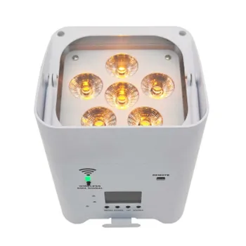 1X LED Par 6x18 W RGBWA + UV 6в1 Безжичен Батерия С Лампа за външен Бар, Дискотека, Домашно DJ Професионално Осветление
