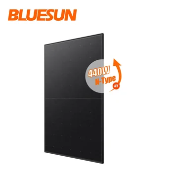 Bluesun напълно черен соларен панел 450 W 440 W серия Jet слънчеви панели за жилищни помещения