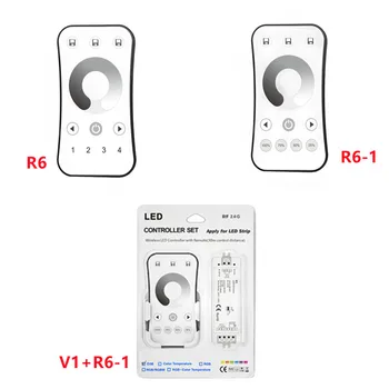 V1 + R6-1 Докосване на дистанционното управление с wi-fi затъмняване 1 зона/4 зони 2,4 G Hz радиочестотни контролер led лента за обикновен цвят led лента или модул