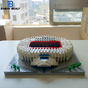Известният модел на футболен стадион в парижки стил, мини-набор от диамантени блокове за възрастни, определени тухли за футболно игрище, играчките-пъзел