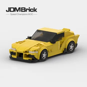 MOC Building Block 8 Grid Car Speed Series Бул Demon King SupraGR на Състезателен автомобил, подарък за момче