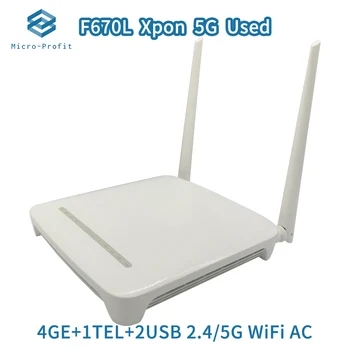 FTTH ONT XPON двойна лента WiFi оптичен път 4GE + 1TEL + 2USB 2,4/5G WiFi AC Стари EPON/GPON ONT Без захранване Безплатна доставка