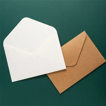 50 бр./партида, пакет от висококачествени крафт-хартия, Големи пликове в западен стил, бели пликове за покани, делови канцеларски материали