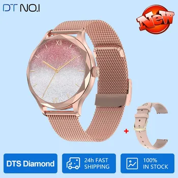 Смарт часовници DTNO.1 DTS с диаманти, AMOLED, Bluetooth, гласов асистент, парола, кислород в кръвта, IP68, водоустойчив умен часовник
